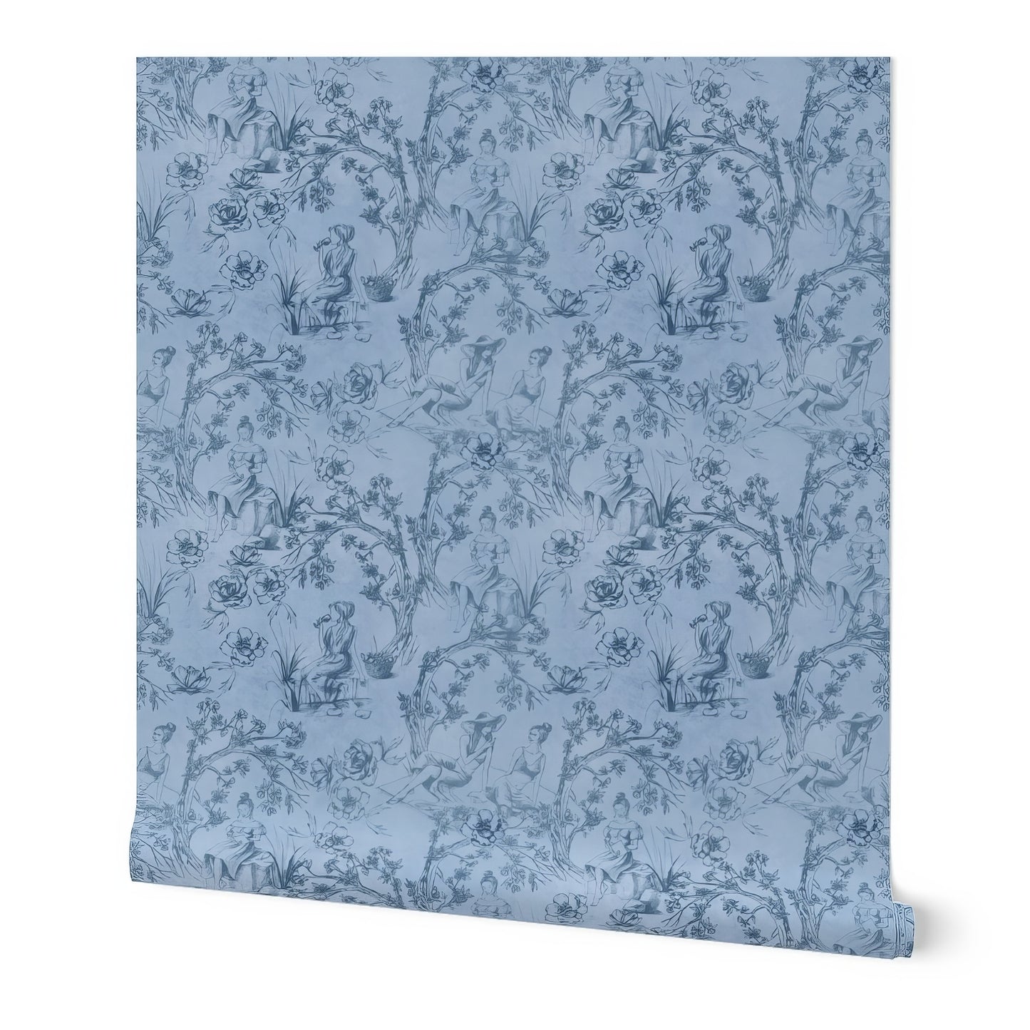 Montague Wallpaper in Azure