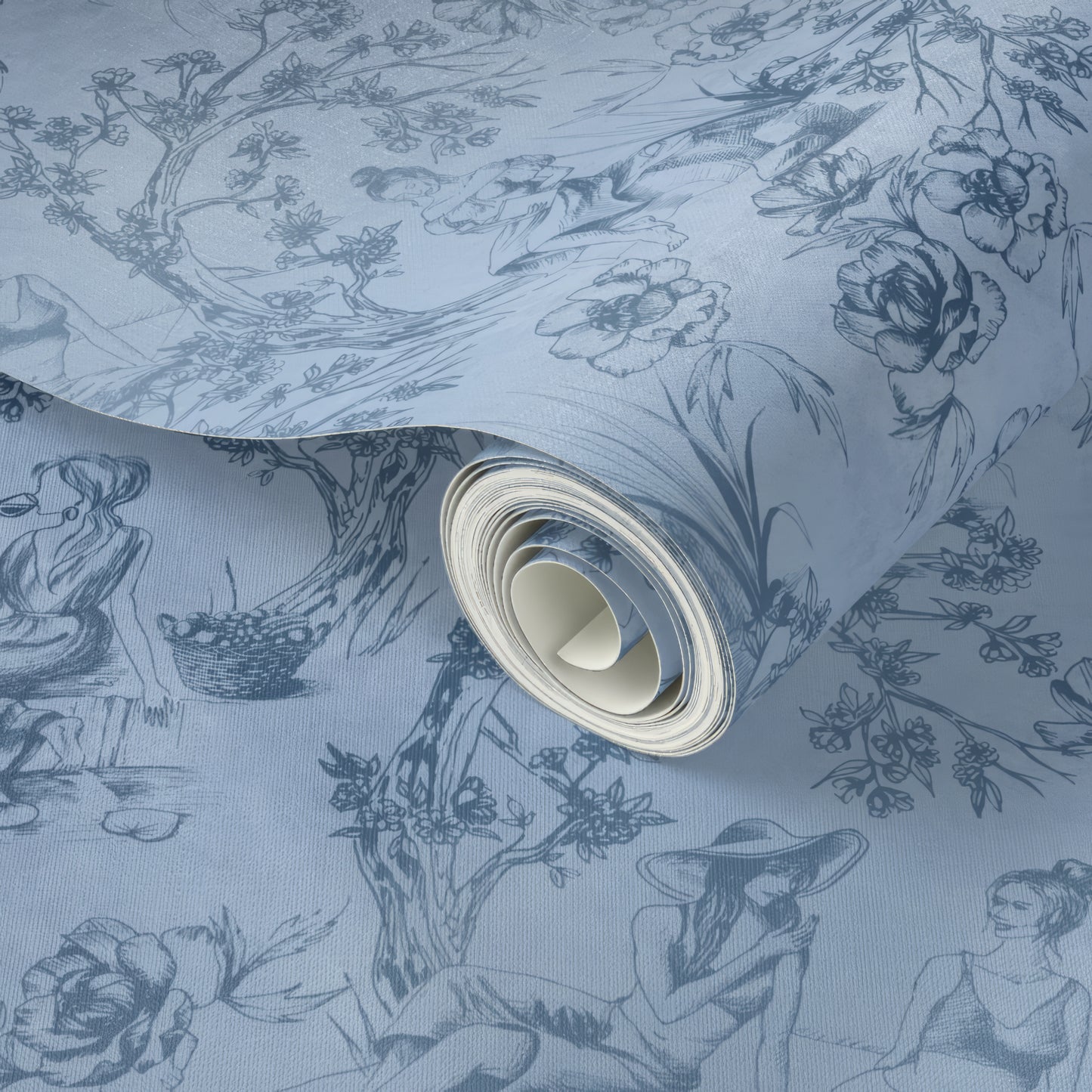 Montague Wallpaper in Azure