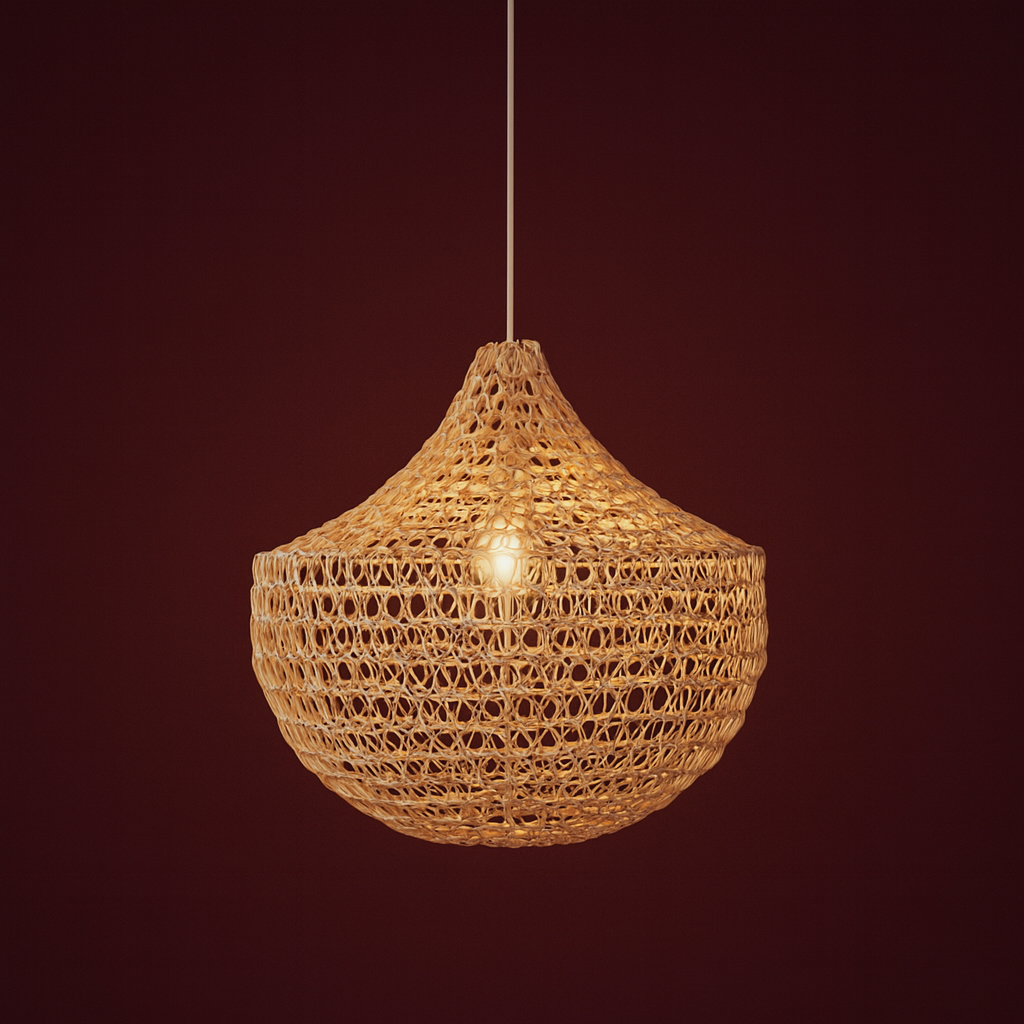 Santa Barbara Rattan Open Weave Pendant