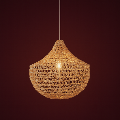 Santa Barbara Rattan Open Weave Pendant